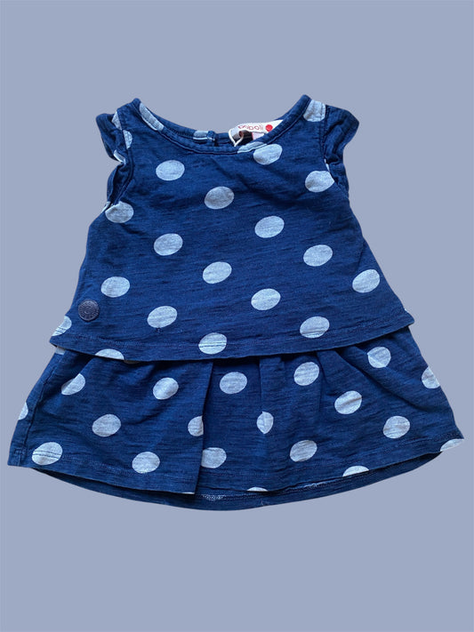 Cotton polka dot dress 12m | Boboli
