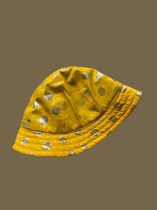 Polka dot yellow rain hat 1-2Y