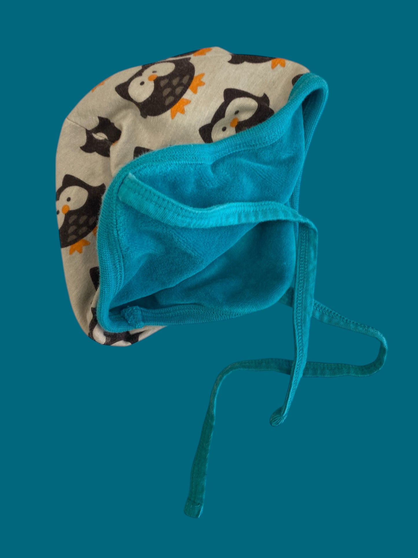 Organic cotton velour lined bonnet 4-9m/44-46 | Maxomorra