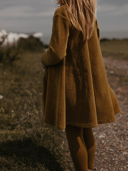 Organic cotton velvet dress 18-24m | The Simple Folk