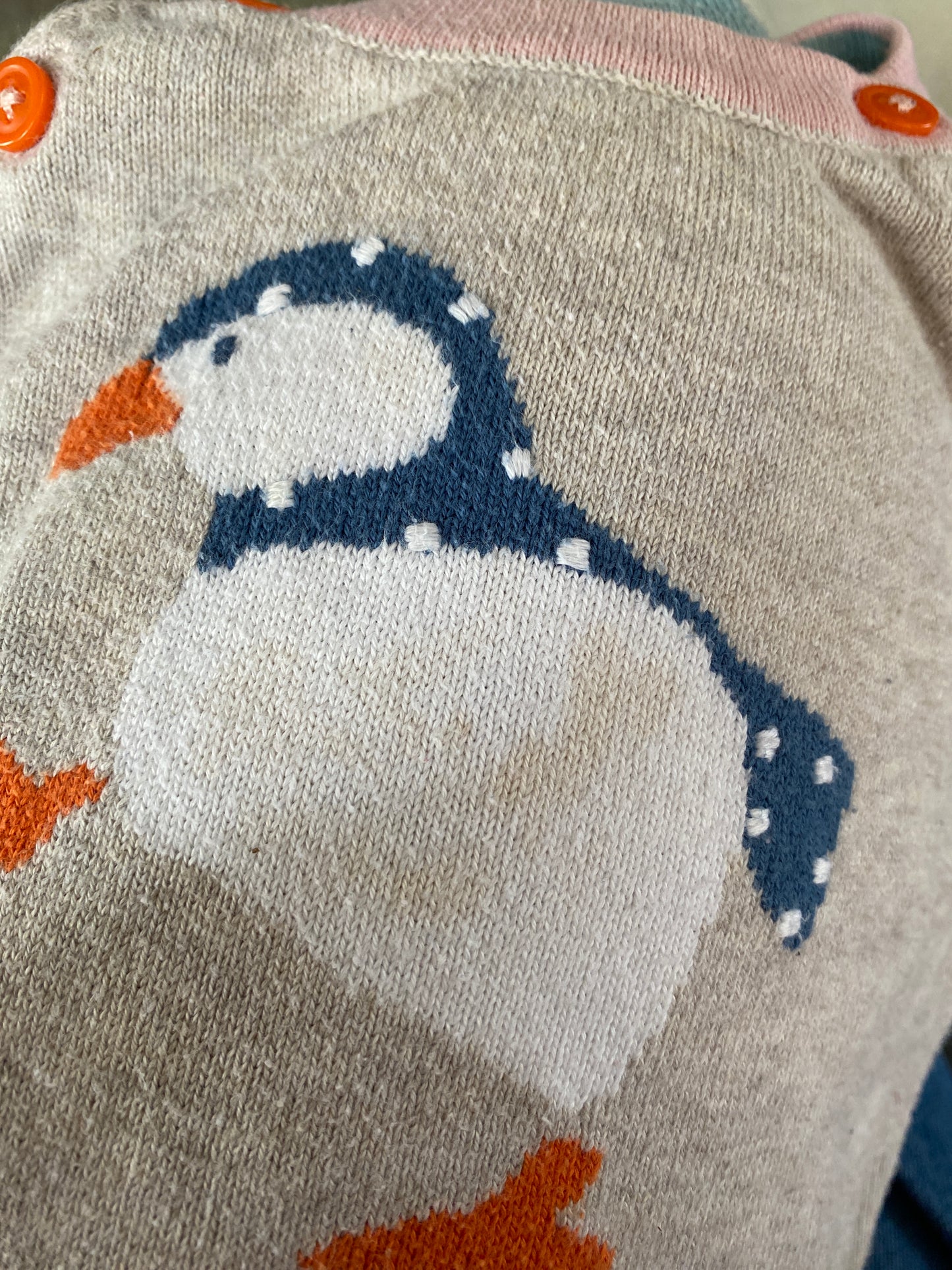 Puffin cotton knit sweater 6-12m | Baby Boden
