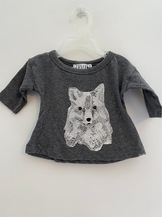 Animal long sleeve top Newborn / 6 Sticks