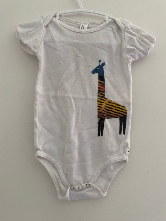 Giraffe onesie 6-12m / Amrican Apparel