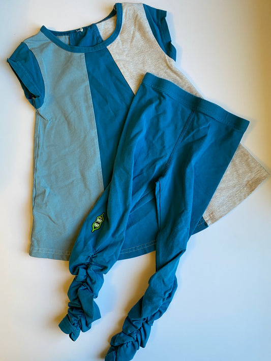 Peekaboo beans tunic and ruffle leggings set 2-3Y