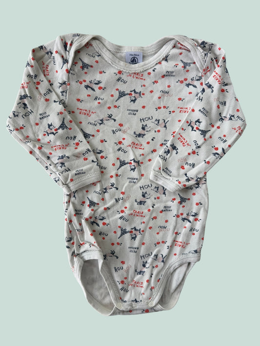 Organic cotton Paris onesie 24m | Petit Bateau