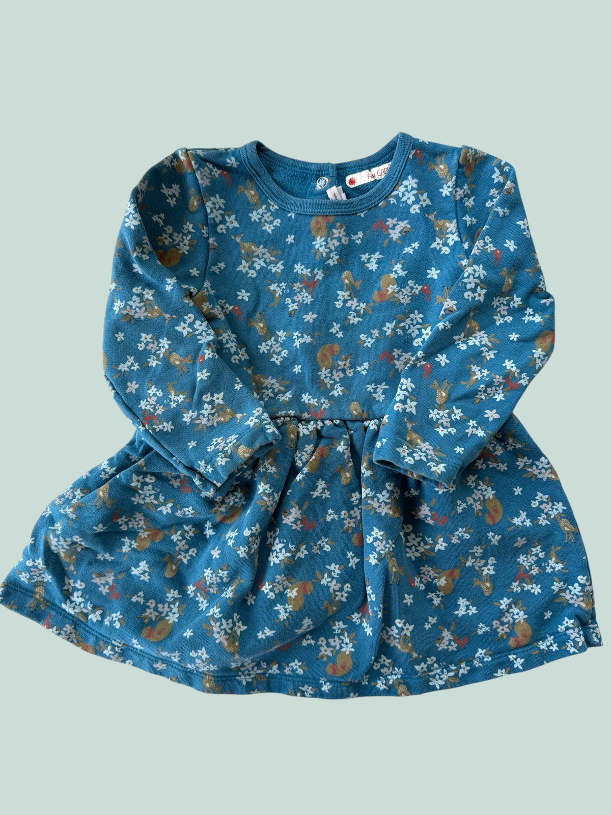 Cotton woodland animal dress 4Y | Petit Bateau