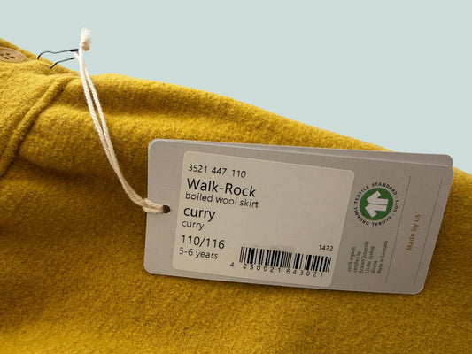 Boiled wool yellow skirt 5-6Y | Disana