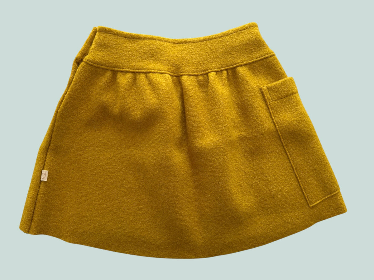 Boiled wool yellow skirt 5-6Y | Disana