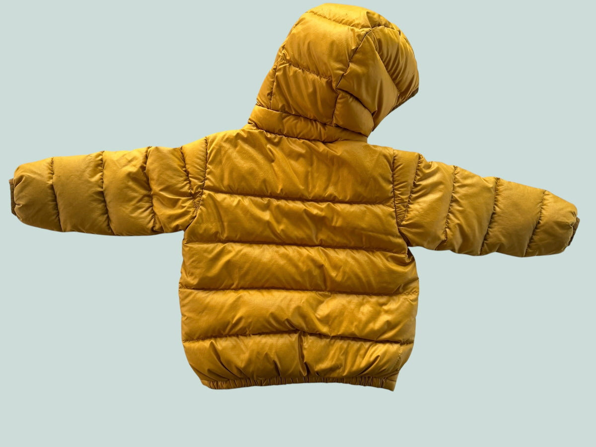 Gold hi-loft down sweater puffer hoodie 2Y | Patagonia
