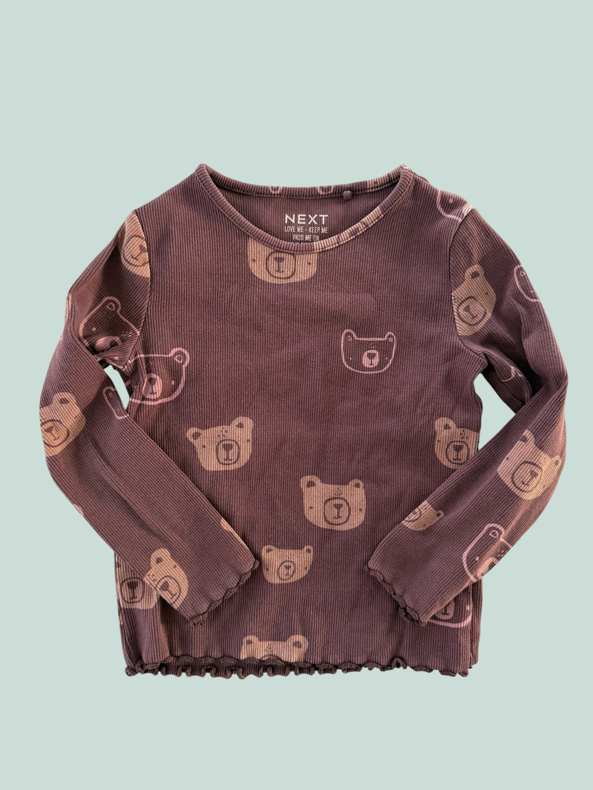 Cotton long sleeve bear rib top 2-3Y | Next