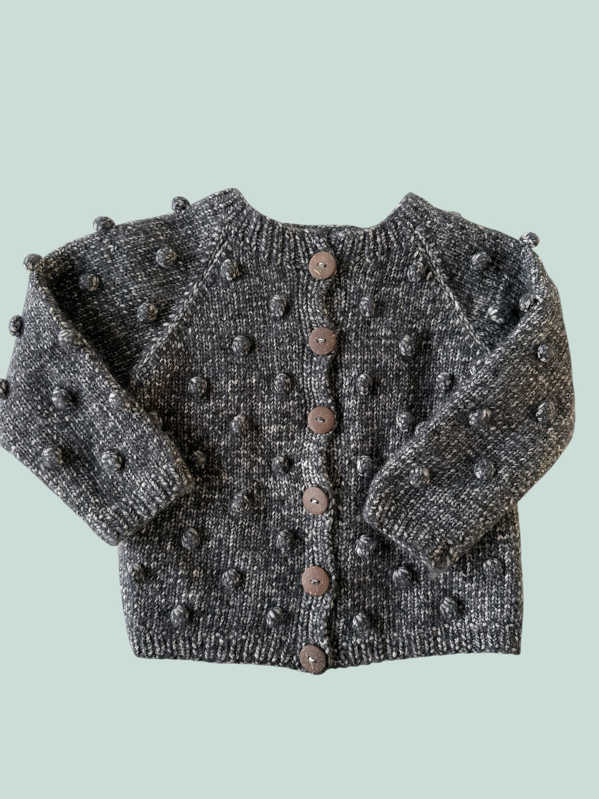 Popcorn wool blend knit cardigan 2-3Y |