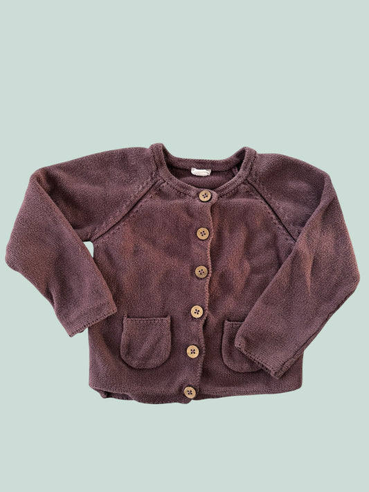 Cotton knit cardigan 1Y | Jamie Kay