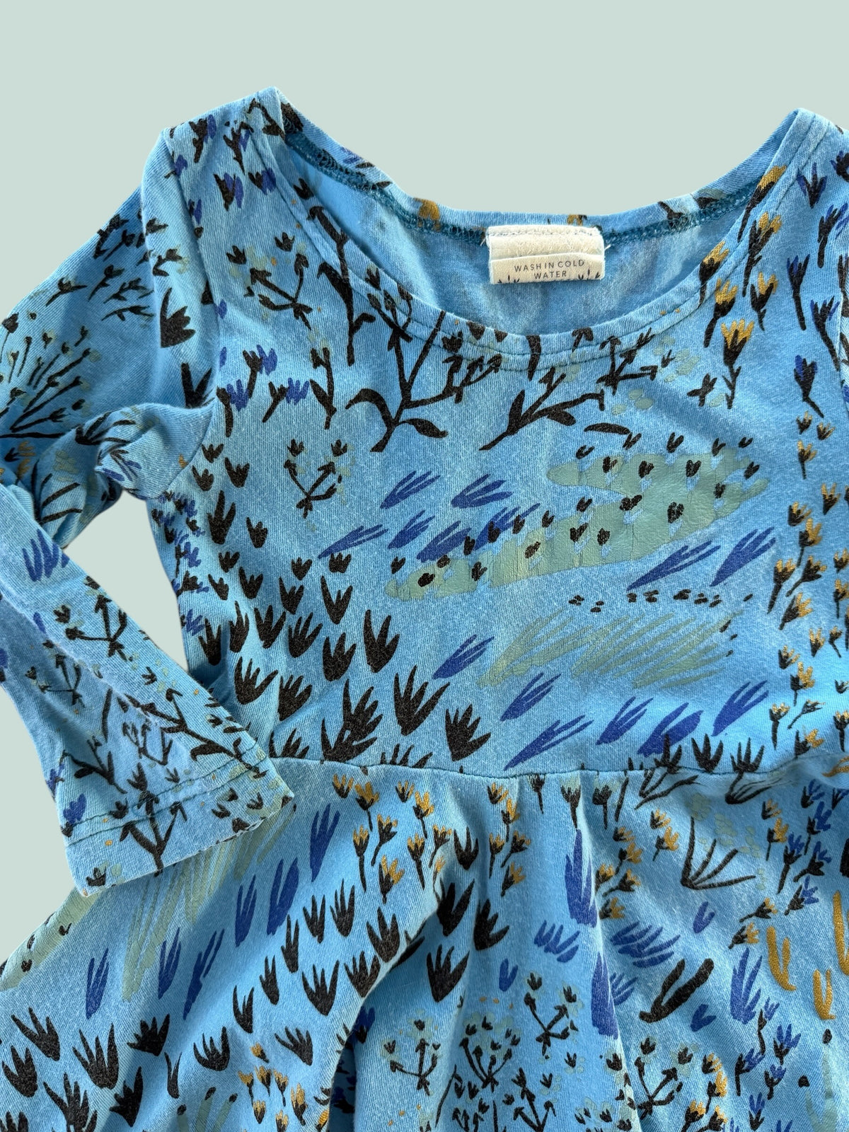 Handprinted cotton flower dress 2Y | Bandit & Thief