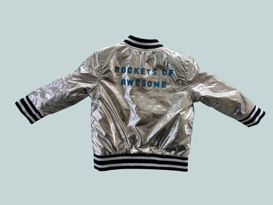 Shiny 'Rockets of Awesome' bomber jacket 12-24m (generous) | Rockets of Awesome