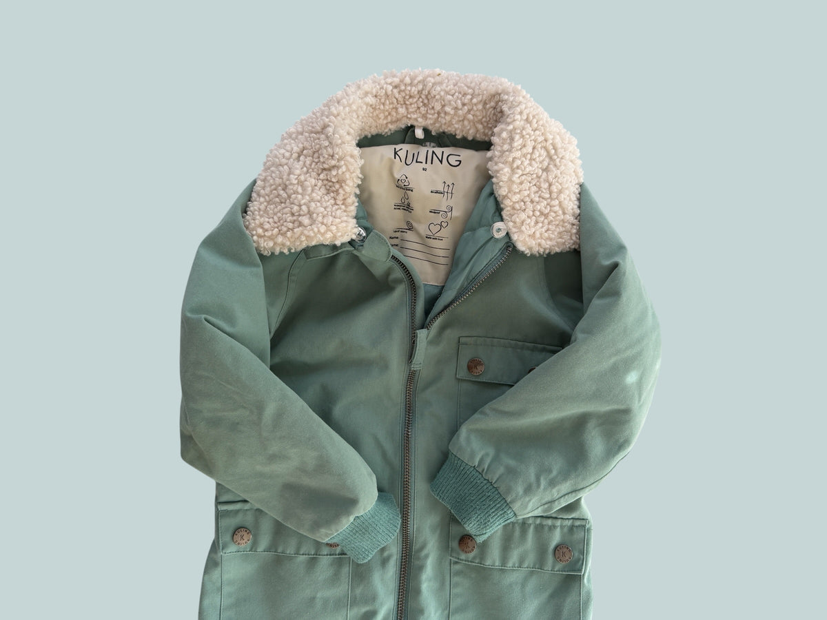 Mint green shell coveralls 2Y (92) | Kuling