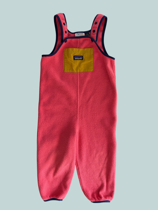 Pink synchilla fleece overalls 3Y | Patagonia