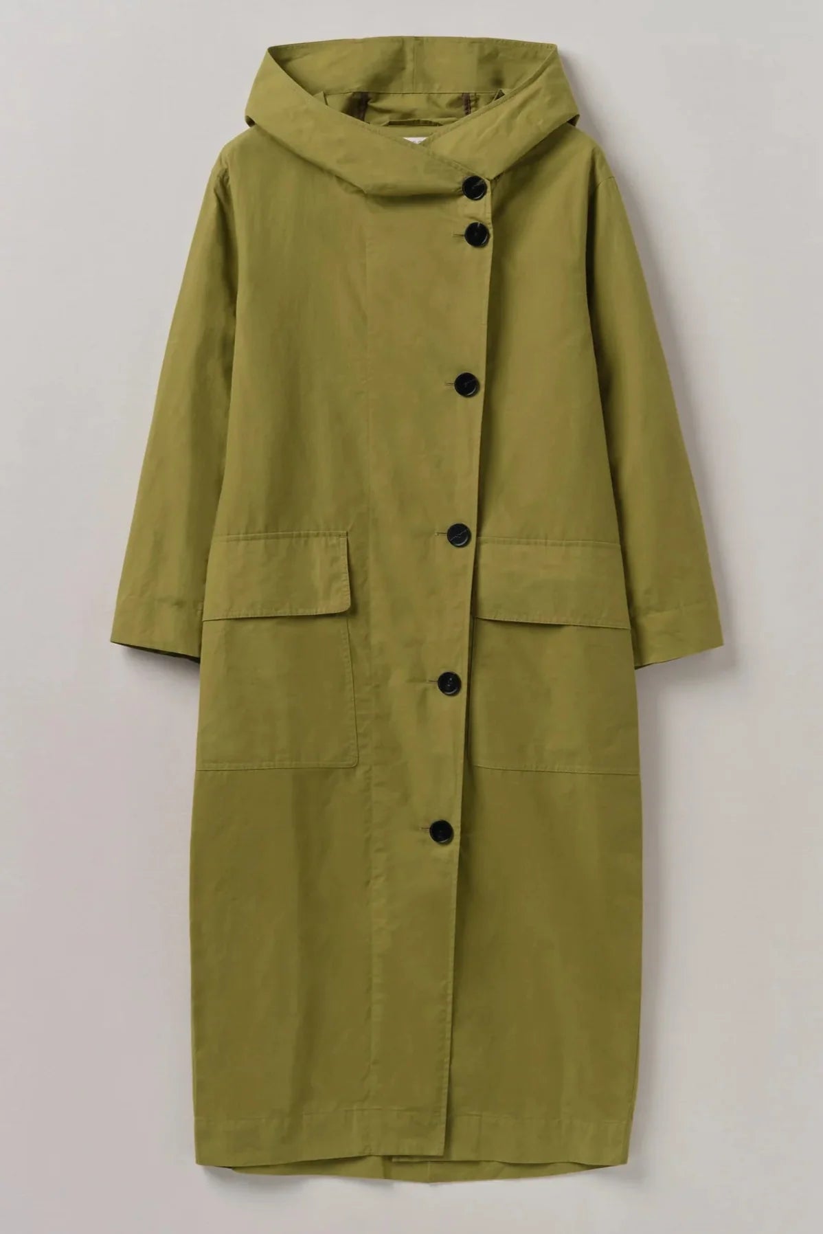Hooded cotton parka in Seaweed women's large/xl | Toast