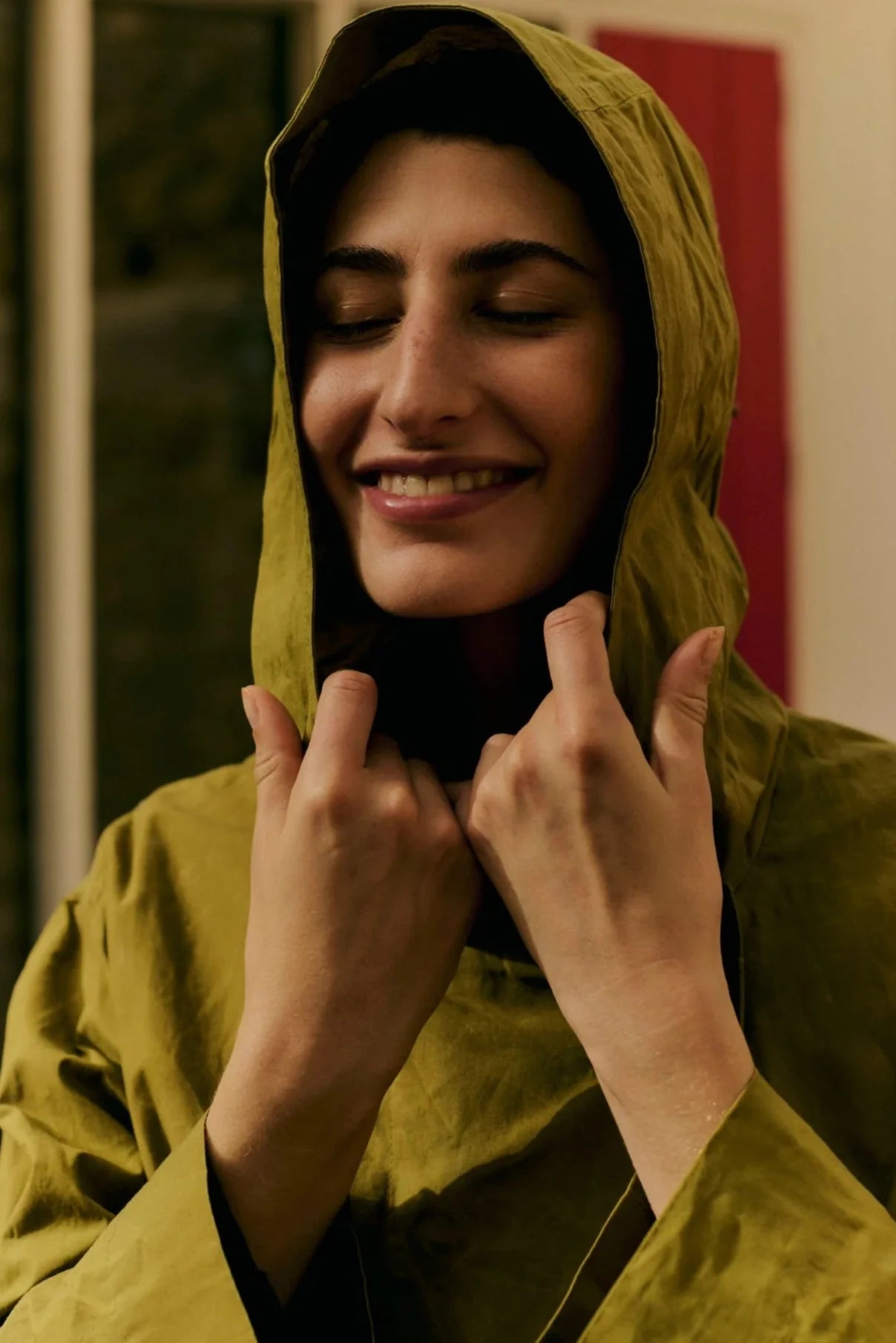Hooded cotton parka in Seaweed women's large/xl | Toast