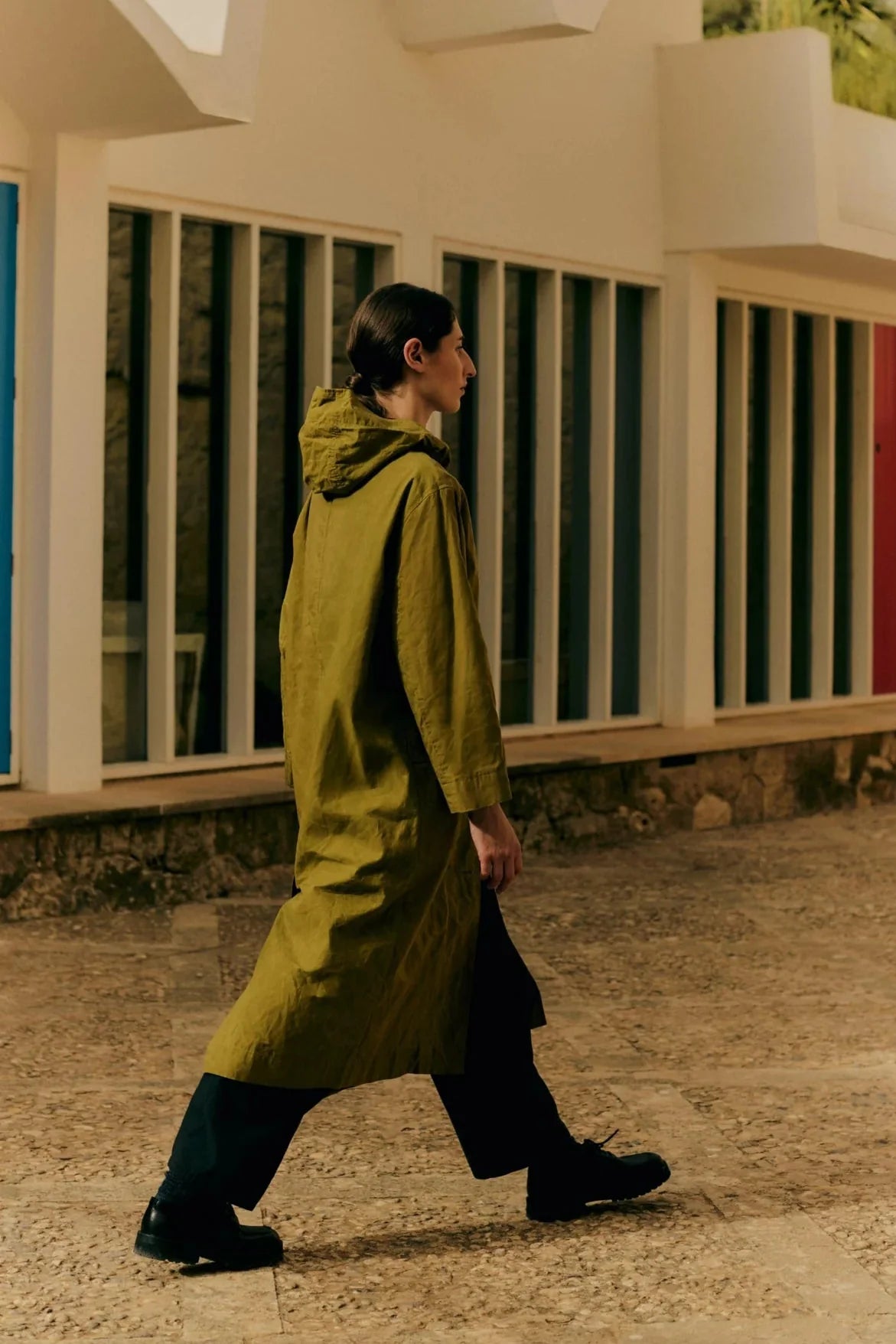 Hooded cotton parka in Seaweed women's large/xl | Toast