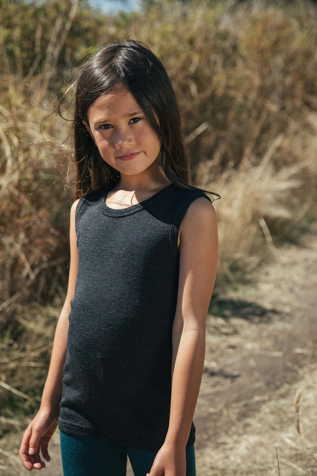 Black merino wool undershirt 3Y | Simply Merino